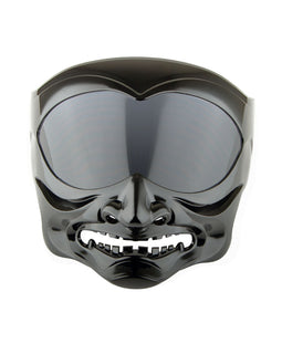 1Storm Motorcycle Open Face Fiber Glass Helmet Scooter Front Mask Smoked Lens Samurai