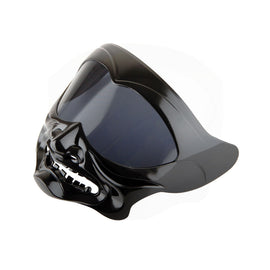 1Storm Motorcycle Open Face Fiber Glass Helmet Scooter Front Mask Smoked Lens Samurai