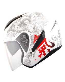 1Storm Motorcycle Open Face Helmet Scooter Classical Knight Bike Dual Lens/Sun Visor HB_609